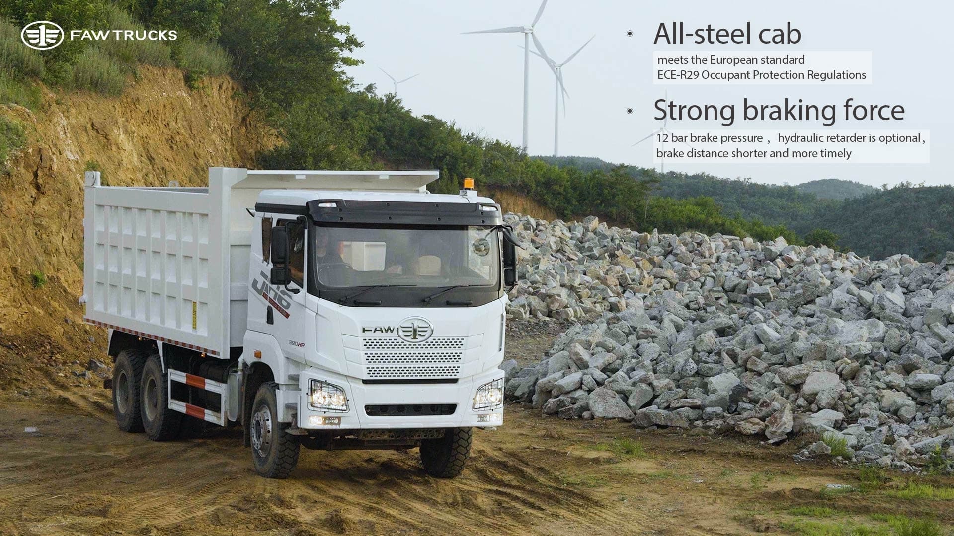 FAW Trucks — construction site